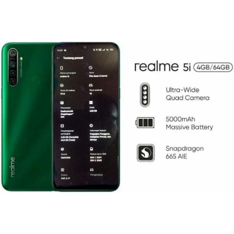 Realme 5i 4/64 Second Full Set