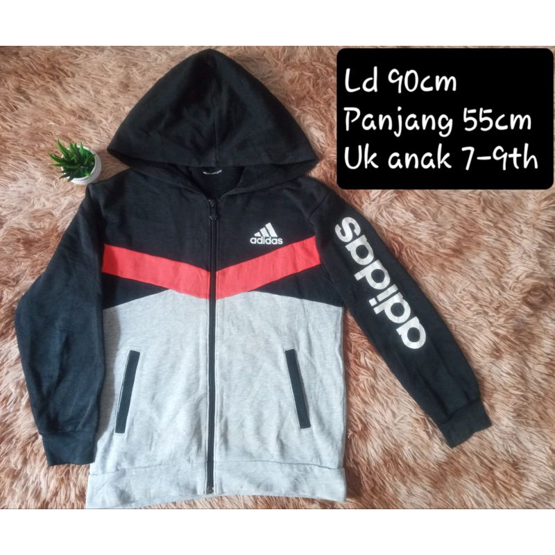 Hoodie ziper anak Adidas Original second