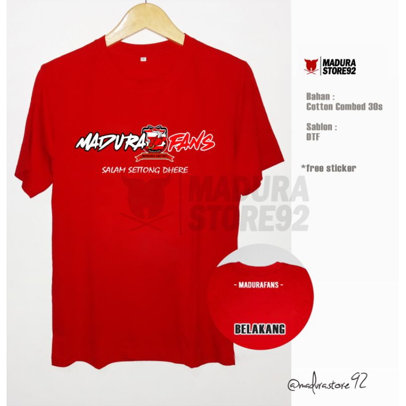 Kaos Madura united fans kconk merah