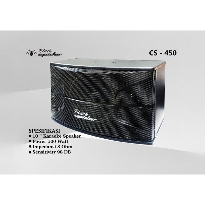 BLACKSPIDER CS450 BLACKSPIDER SPEAKER PASIF 10 INCH BLACK SPIDER SPEAKER 10 INCH BLACKSPIDER