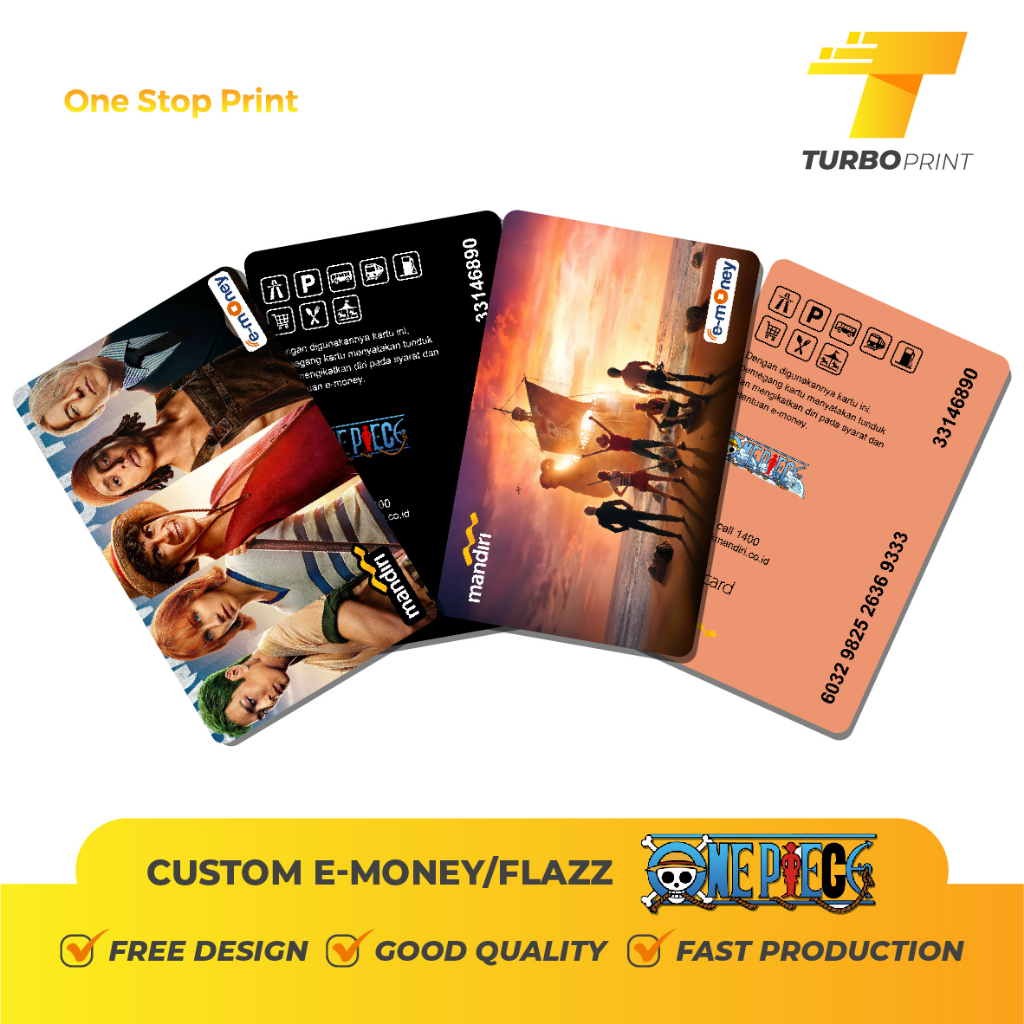 E MONEY MANDIRI / FLAZZ BCA ONE PIECE LIVE ACTION LIMITED EDITION NFC