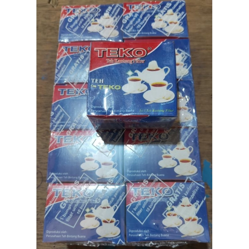 

teh teko 1 pak isi 10 pcs teh kantong cap teko
