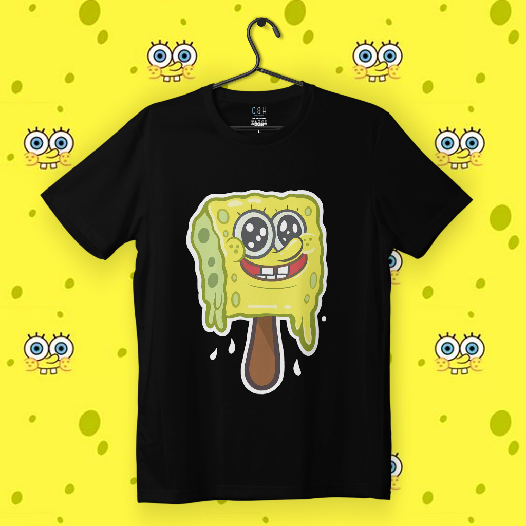 KAOS KARTUN SPONGEBOB | KAOS DISTRO PRIA WANITA ORI BY C&H | CHSPB 013