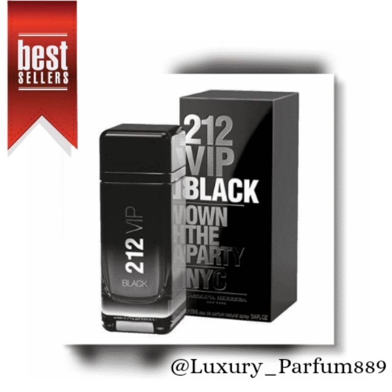 Parfum Pria 212 VlP Black 100ml Original Singapore