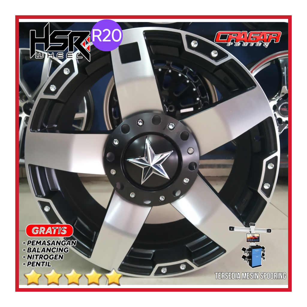 Velg Mobil R20 Lubanng 5 Buat jeep rubicon jk jl gladiator dodge journey dll - hsr wheel rasta r20