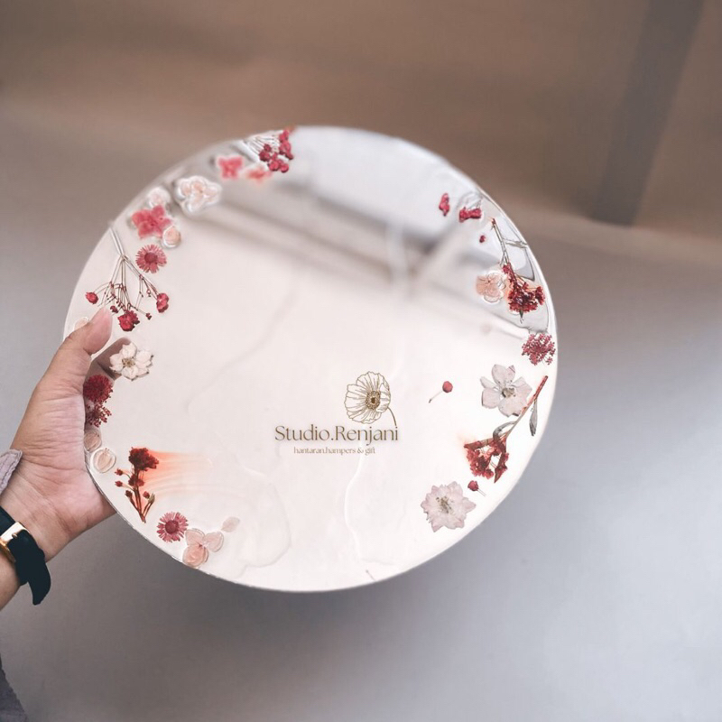 Cermin Kaca Bulat Estetik Dinding