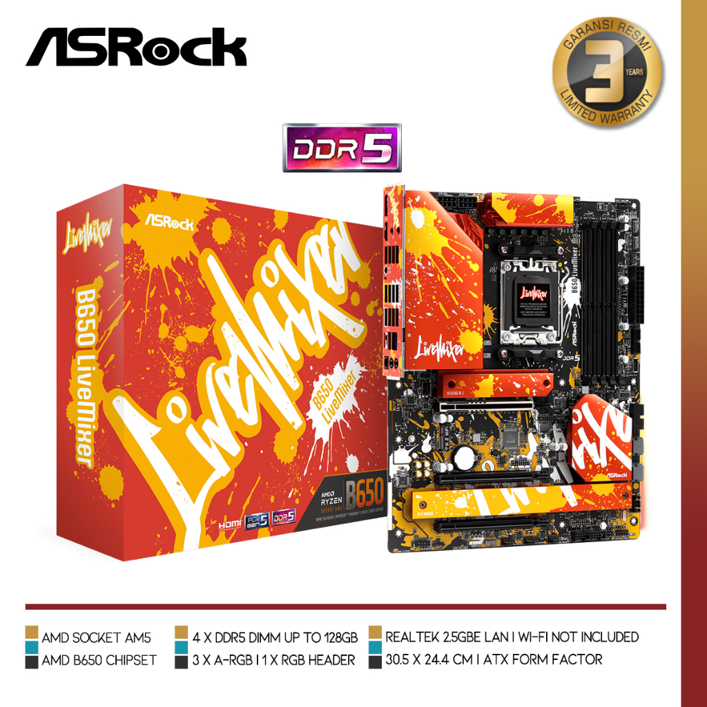 ASROCK B650 LiveMixer | Motherboard AMD B650 Ryzen AM5