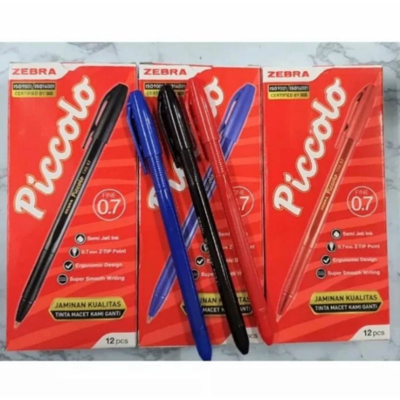 

Pulpen Piccolo zebra 07 mm (12pcs) Biru