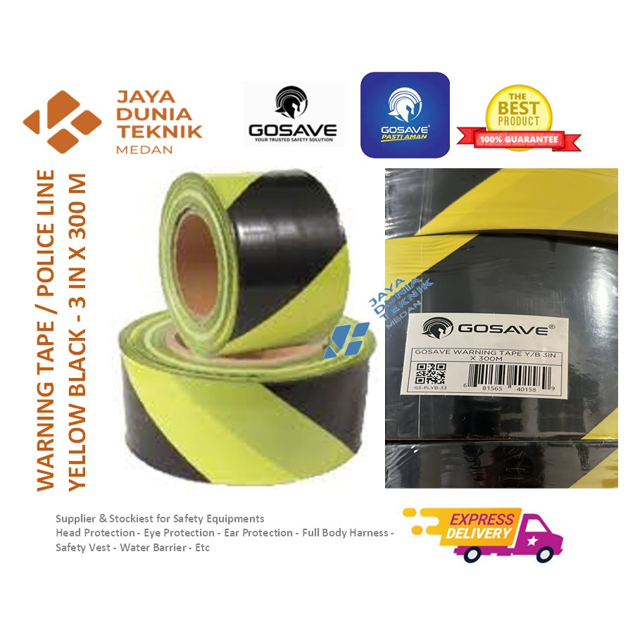 WARNING TAPE POLICE LINE 3 INCH 3 IN GOSAVE GO SAVE