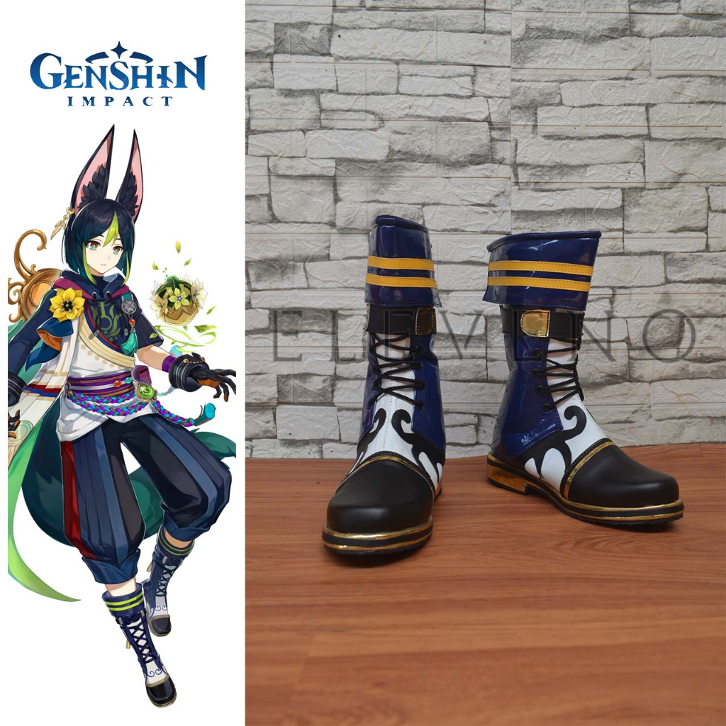 Sepatu Cosplay Genshin Impact Tighnari