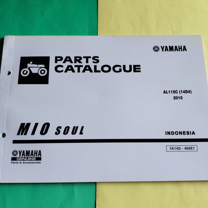 BUKU KATALOG SERVICE MIO SOUL 2010 AL115C (14D4)