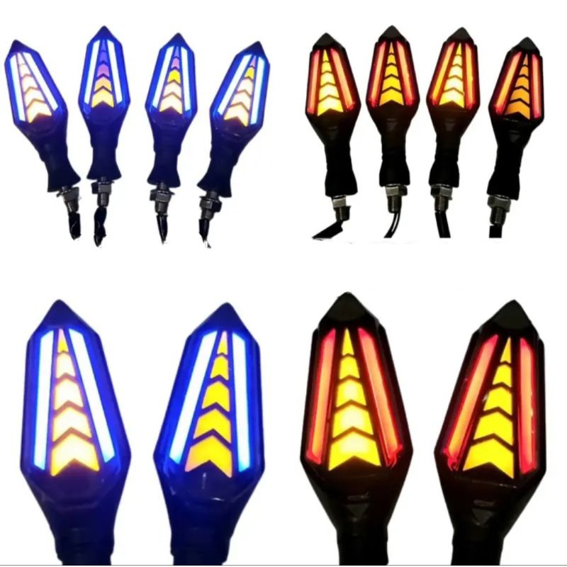 Sen Running Led Lampu sein motor variasi LED Running 2 sisi motor Vixion Xabre Byson Ninja Vario  CR