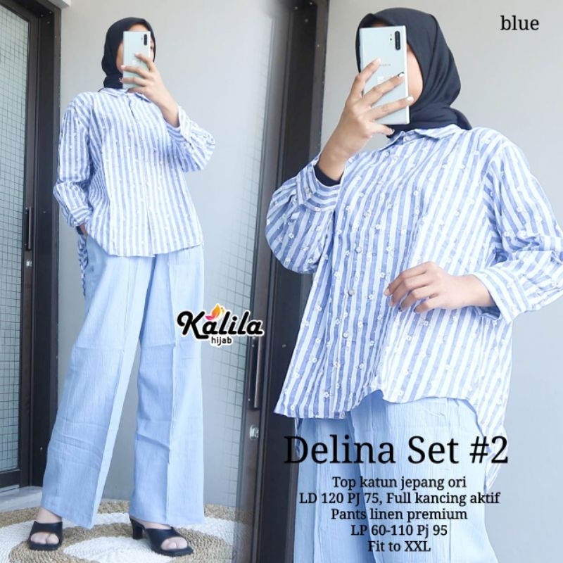 COD SETELAN CEWEK MOTIF BUNGA DELINA SET/DELINA SET #2 MURAH SOLO BY.KALILA