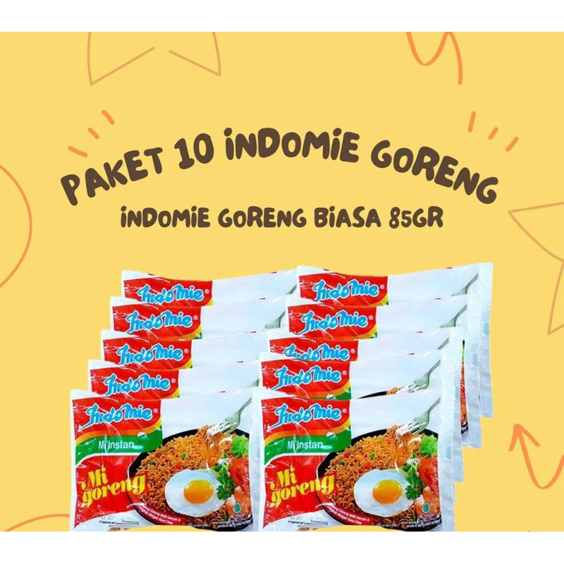 

PAKET INDOMie Goreng 85gr 10 pcs Indomi lebih Hemat