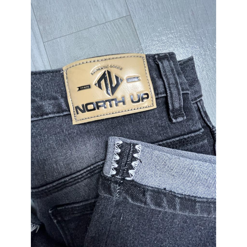 NORTH UP DENIM CELANA SELVEDGE ACCENT STRETCH REDLINE STHELSTICH SELVEDGE ACCENT BLACK JAZZ DESTROY