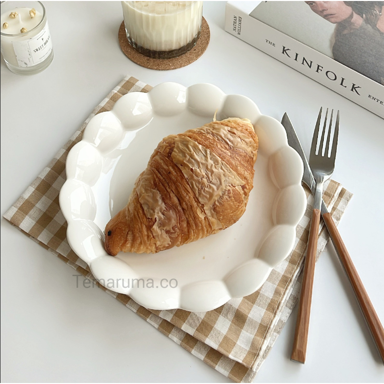 TEMARUMA YU-JIN KOREAN AESTHETIC PLATE / PIRING KOREA AESTHETIC / PIRING KOREA KERAMIK / PIRING