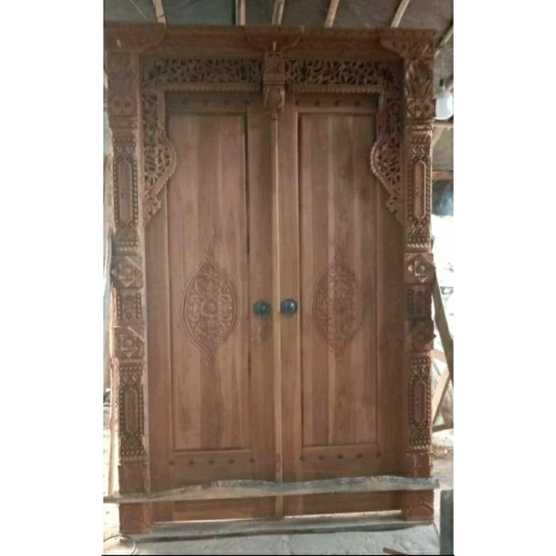 pintu ukir gebyok minimalis jati jepara
