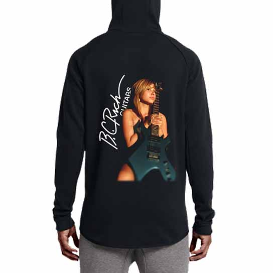 Jaket Hoodie B.C Rich Guitars Bahan Cotton Fleece [Hoodie Jumper & Ritsleting]