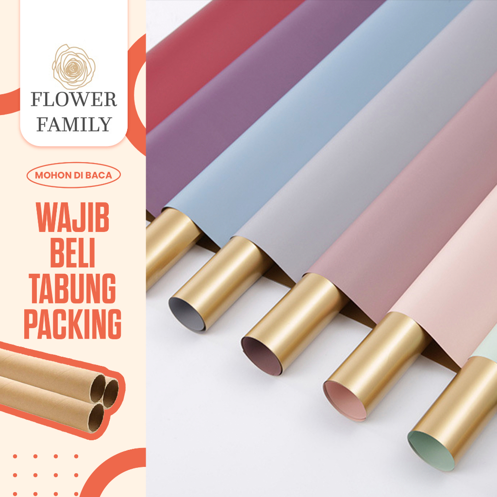 

Flower Family - [1 LEMBAR] Flower Wrapping Paper BI COLOR GOLD Emas Cellophane Kertas Bunga Korea /wrapping paper/ Kertas Buket Bunga Wisuda - Anniversary