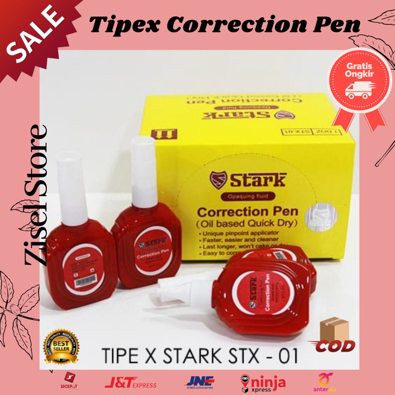 

TIPE X STARK Correction Pen / Tipe X / Tipe Ex / Tip Ex Merah Cair