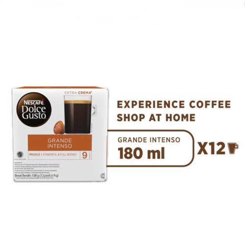 

Nescafe Dolce Gusto Grande Intenso 12 Capsule Coffee Kapsul Kopi