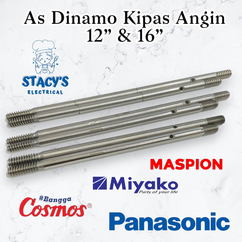 AS DINAMO KIPAS ANGIN 12”&16” { Maspion,Cosmos,Miyako,Panasonic/Nasional}