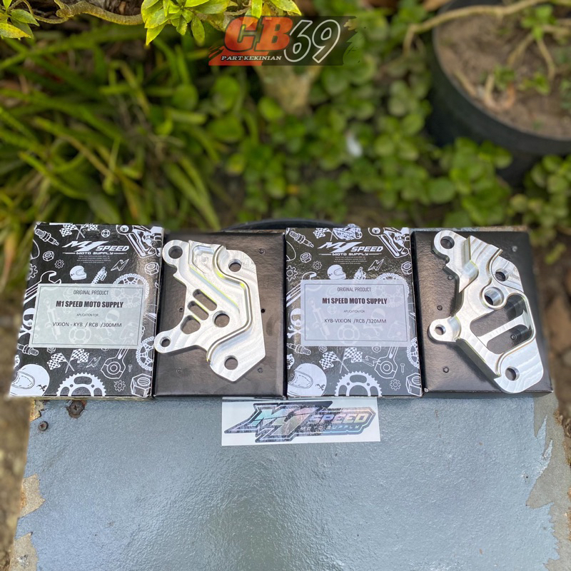 Breket kaliper RCB / nissin samurai 2Ppnp shock KYB / vixion old / nvl dics 300mm-320mm