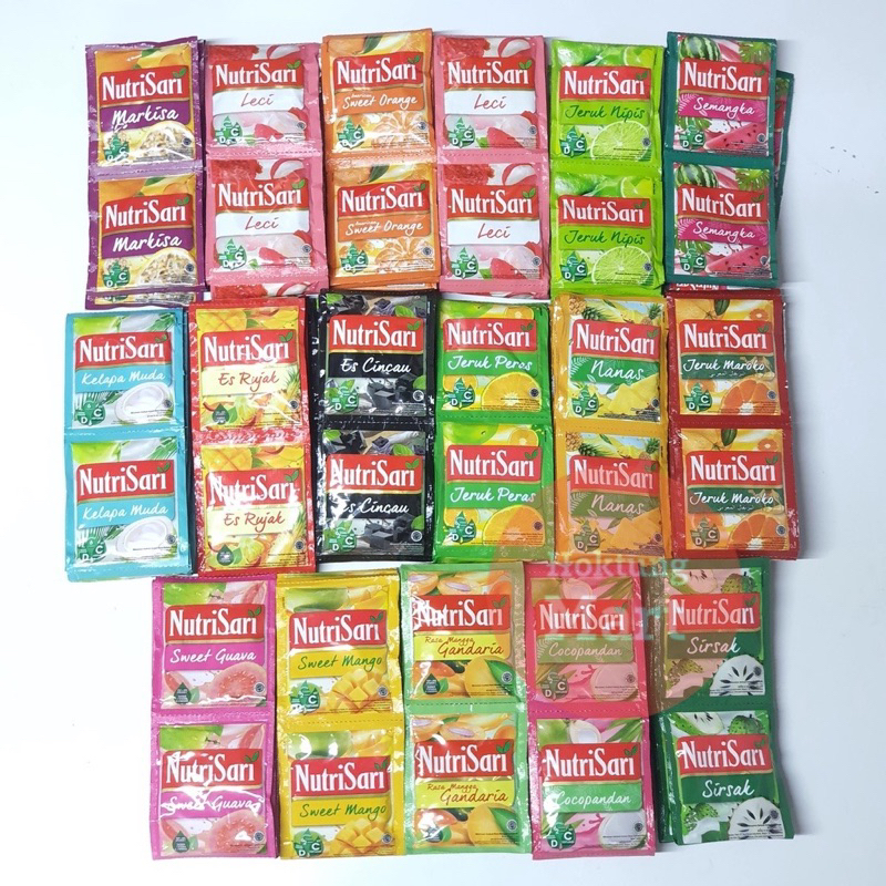 

Nutri Sari Aneka Varian Rasa 1renceng isi 10 sachet