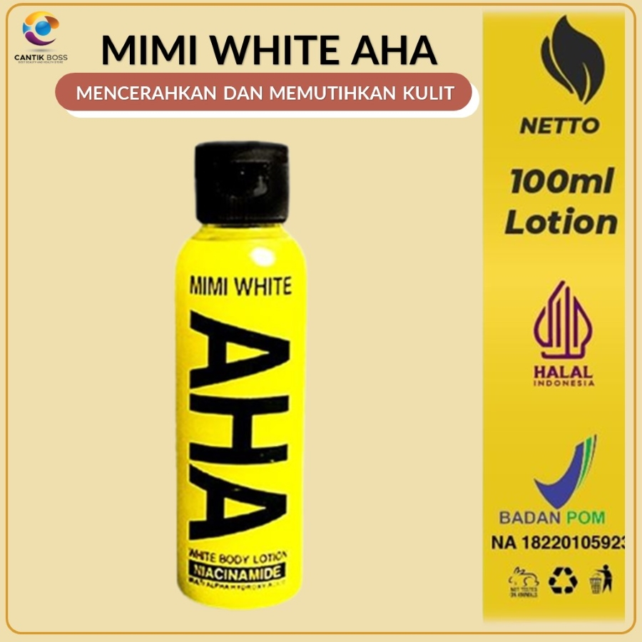 Mimi White Aha 100ml Original Bpom Hand Body Lotion Pemutih Badan Ampuh Tercepat Permanen