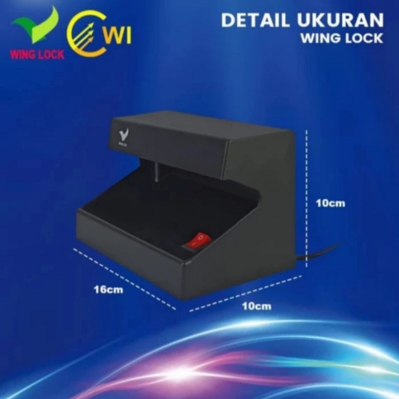 Money detector Dektektor Uang Palsu Lampu UV WINGLOCK 118