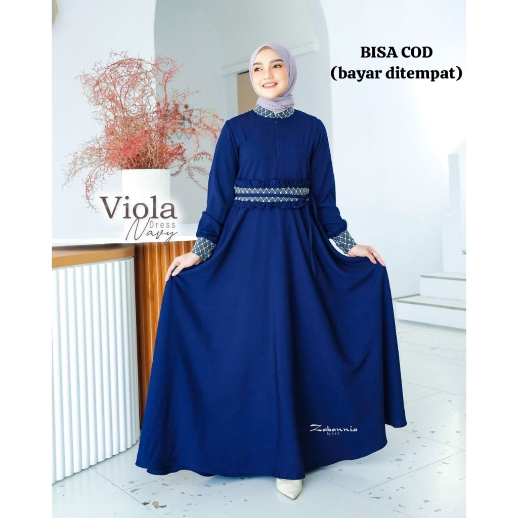 Zabannia Viola Dress Gamis Wanita Terbaru