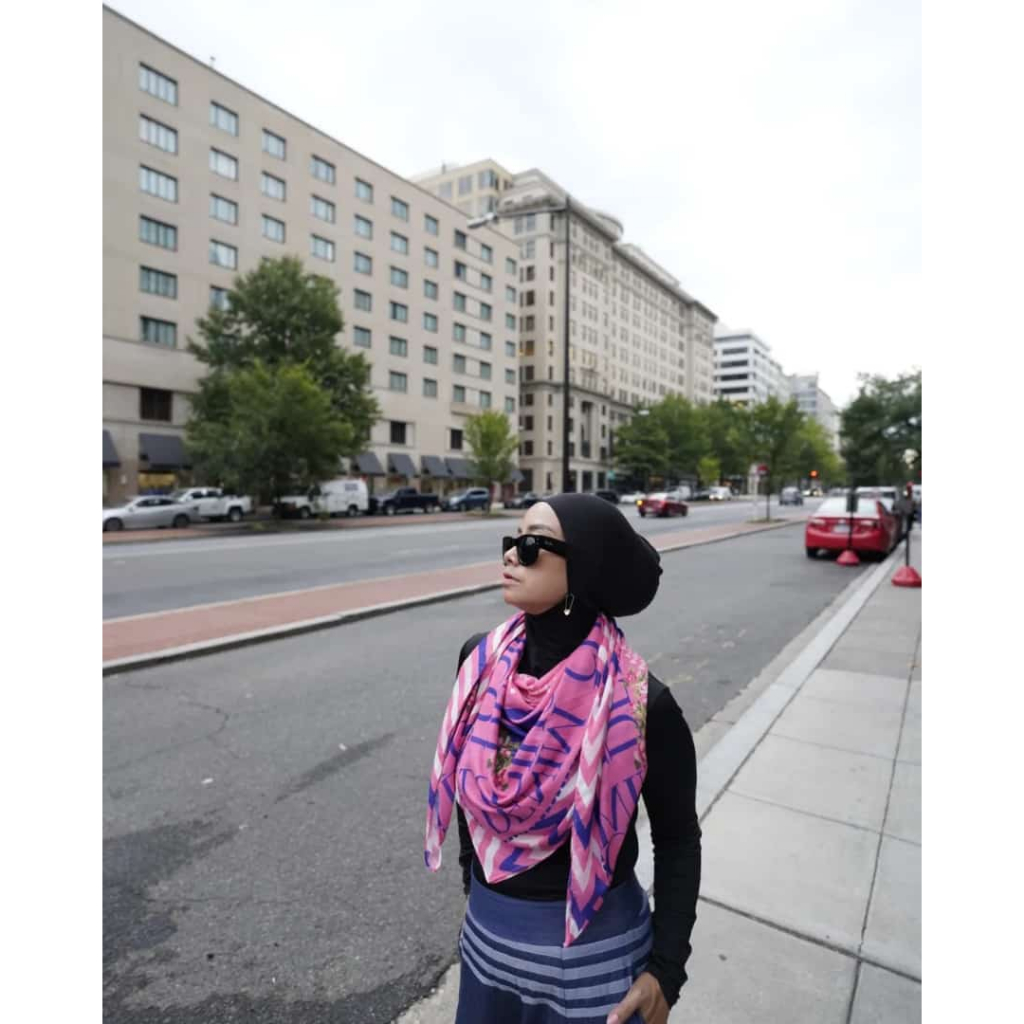 Hijab scraft pink fanta voal paris premium hijab segi empat