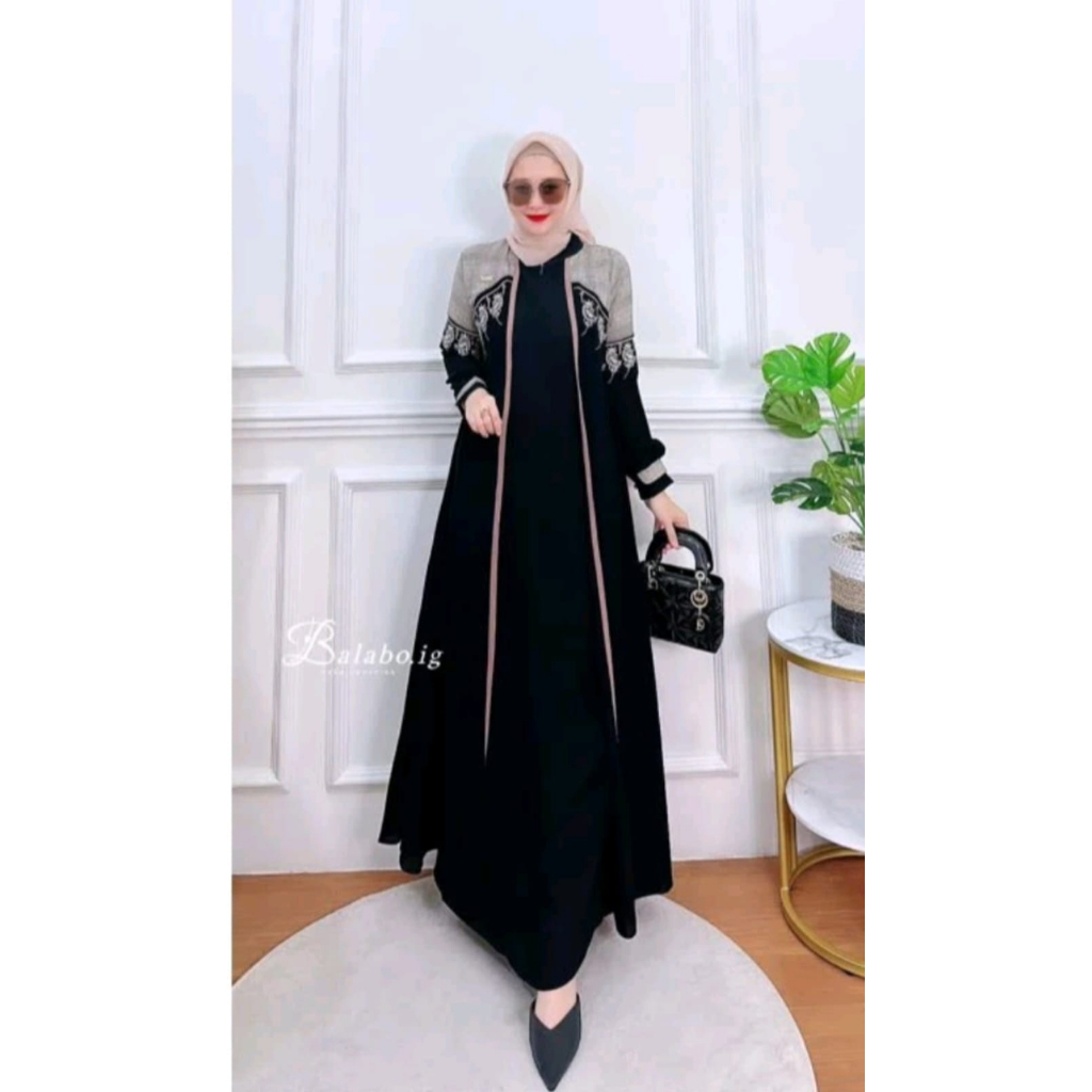 Gamis Balabo Bordir Rompi Motip Terbaru//GAMIS BALABO MOTIP TERBARU