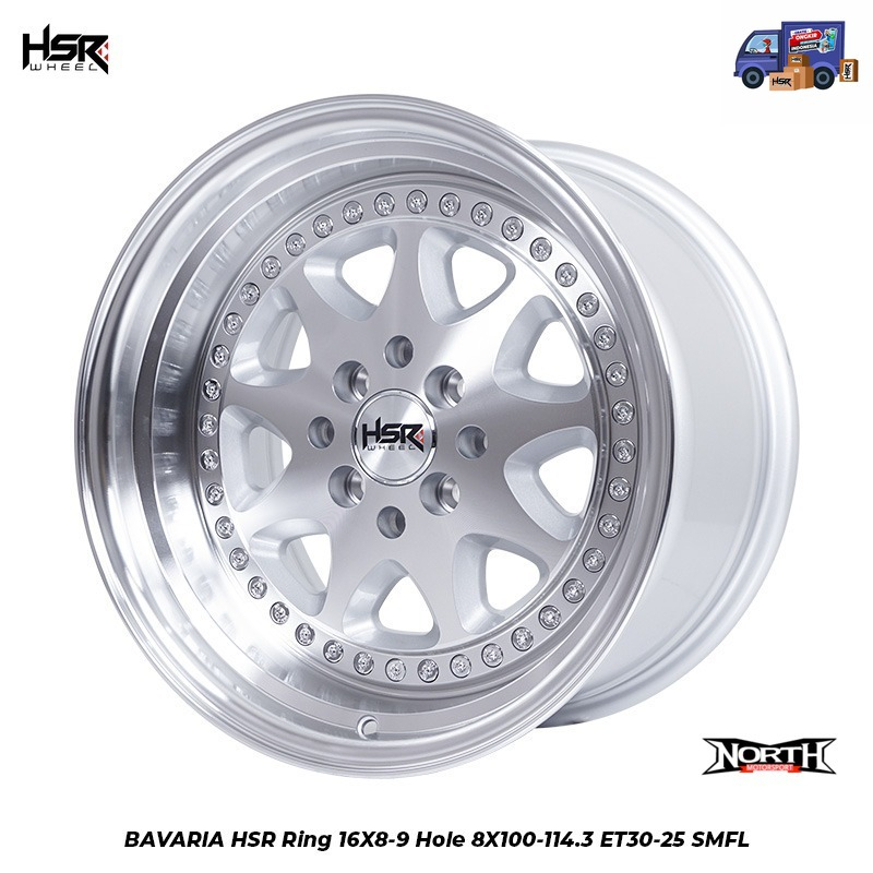 Velg Celong Ring 16 BAVARIA HSR Velg Racing Brabus R16 Lebar Belang 8/9 Cocok Yaris Avanza Freed Mob