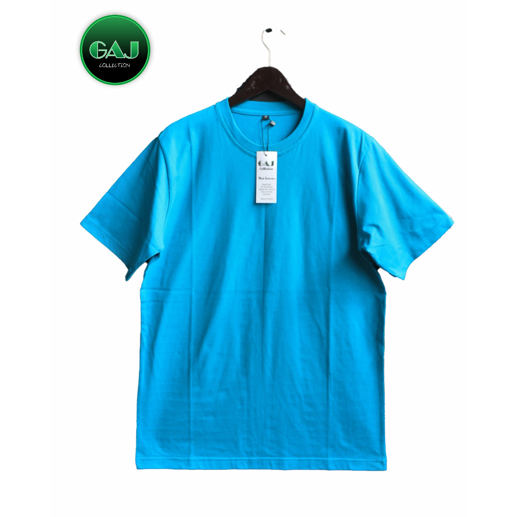 KAOS POLOS COTTON COMBED 24S PREMIUM ORIGINAL, HIJAU TOSCA