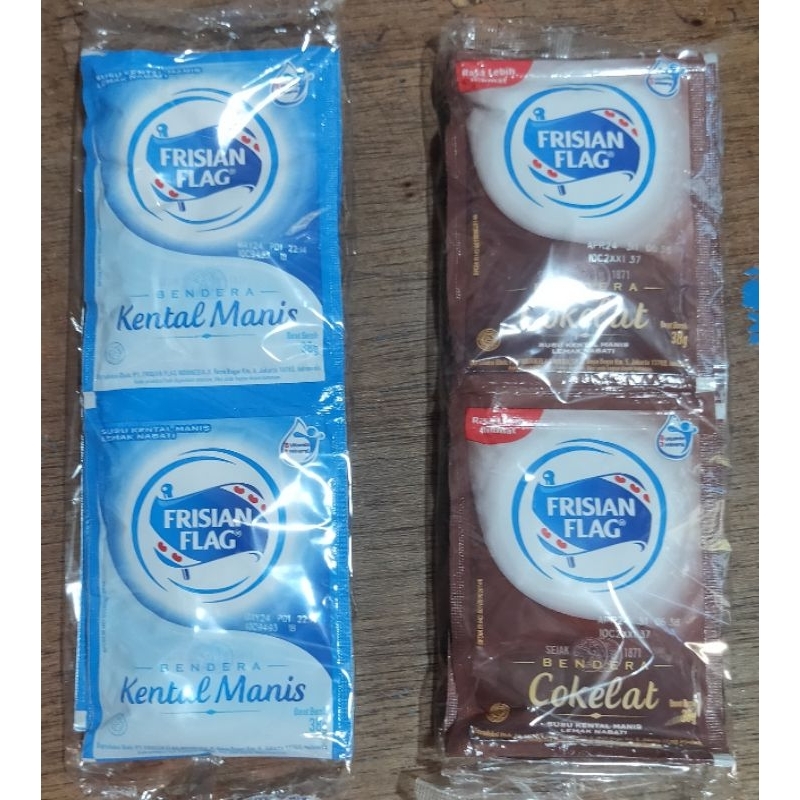 

susu bendera sachet isi 6 x 38gram skm frisian flag