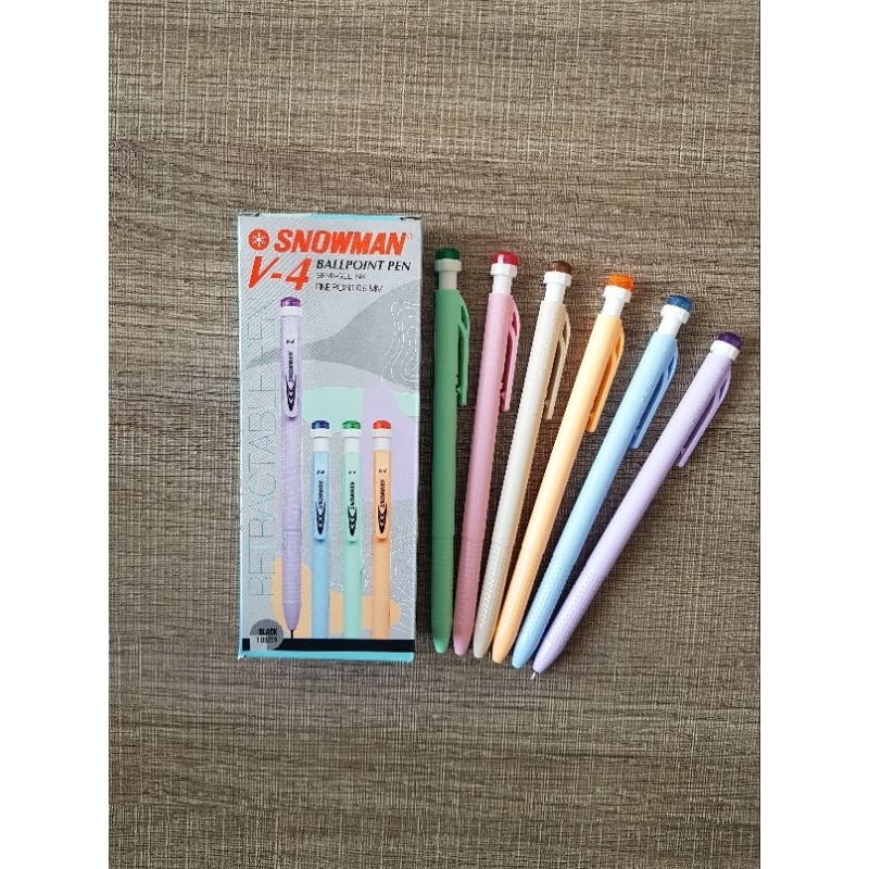 

BULPEN PULPEN BOLPOIN BALLPOINT 1 KOTAK ISI 12 SNOWMAN VARIAN V1R/V2R/V4/V6/V7 GROSIR