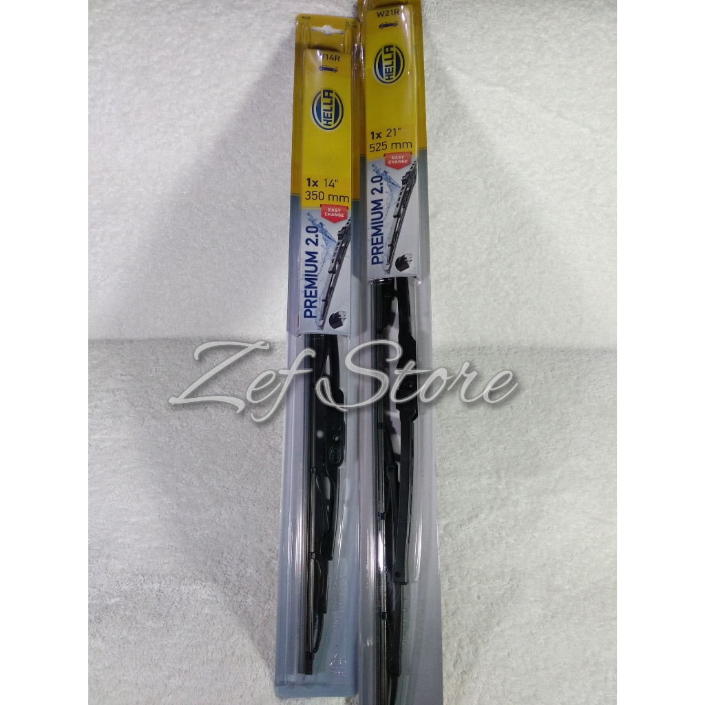[ORIGINAL] Paket Set Wiper Blade Depan Hella Premium 2.0 Sepasang 21 + 14 Inch Untuk Avanza Xenia Ag