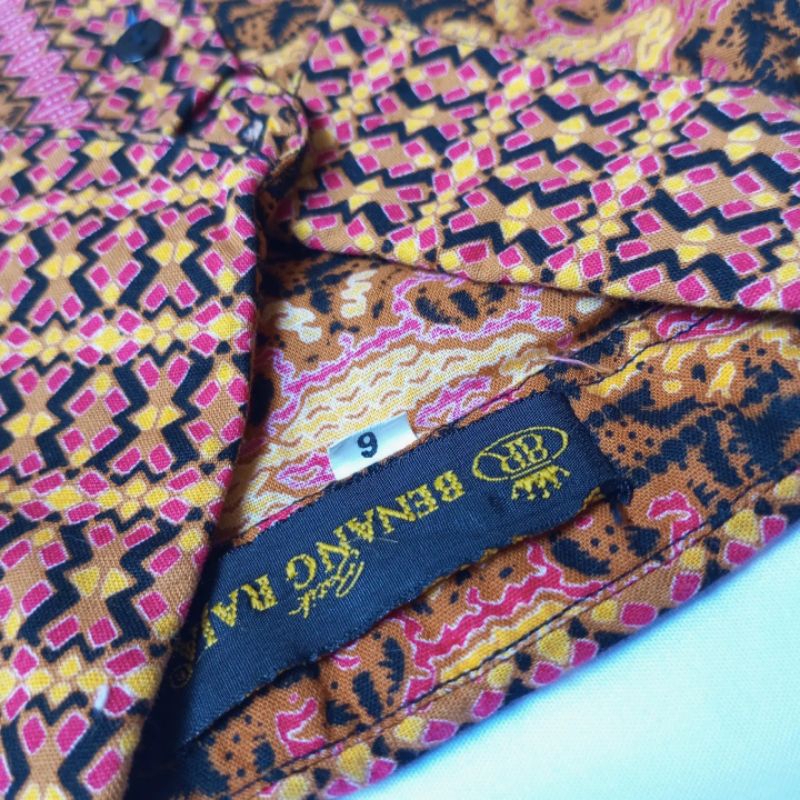 PRELOVED KEMEJA BATIK ANAK COWOK LAKI-LAKI BENANG RAJA