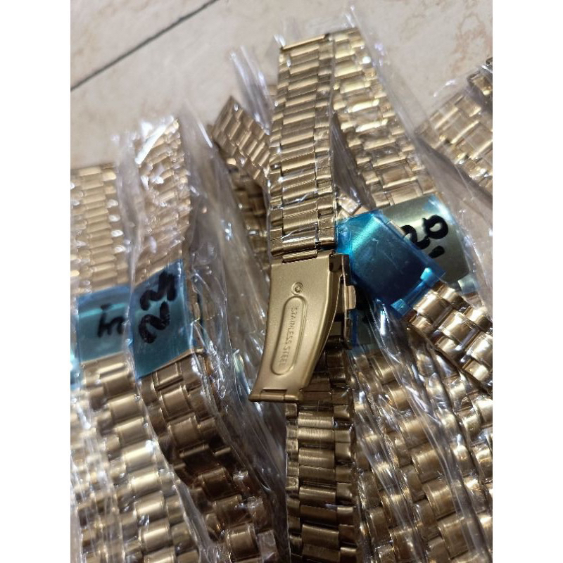 Strap Jam Tangan Rantai Gold stainles Tali rantai Jam Tangan Murah Berkualitas