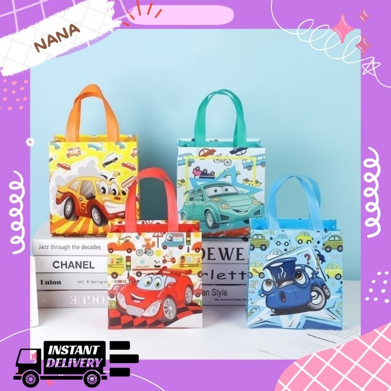 

TAS HADIAH ULANG TAHUN ANAK TAS GOODIE BAG JUNGLE MERMAID DINO CARS