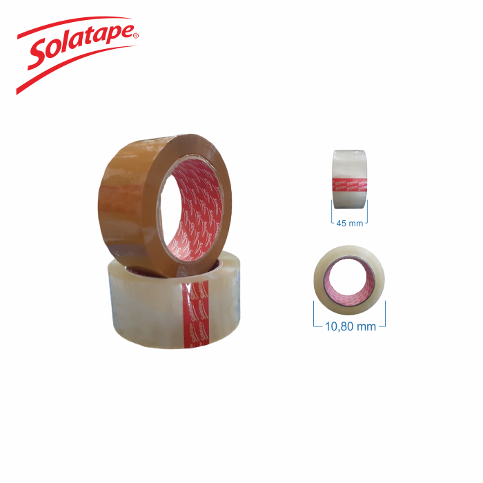 

Opp Tape Lakban Bening Coklat 45mm x 100 yard Solatape