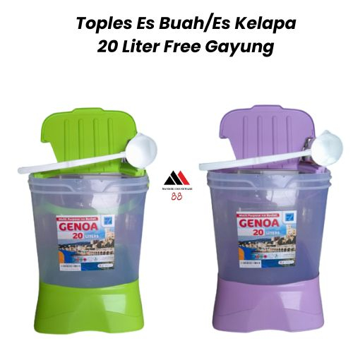 Toples Es Buah Es Kelapa 20 Liter Genoa Ice Bucket Free Gayung