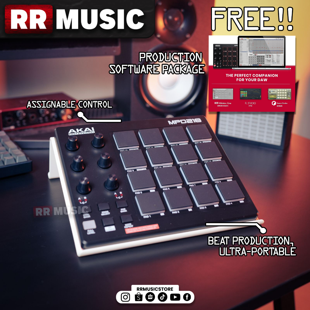 Akai MPD218 MPD 218 USB Pad Controller