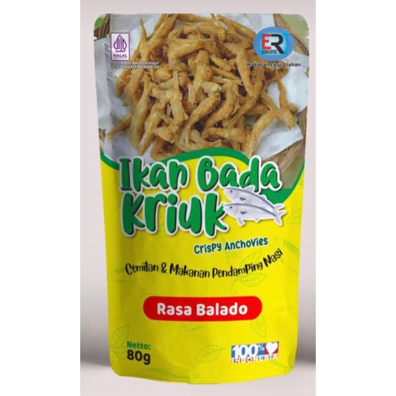 

B: Ikan Bada Kriuk Rasa Balado/Original/Keju/Cabai Bawang Camilan dan Pendamping Nasi