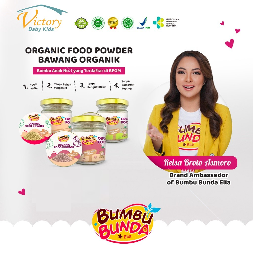 

Bumbu Bunda Elia Organic Food Powder Bawang / Kaldu MPASI / Kaldu Bayi
