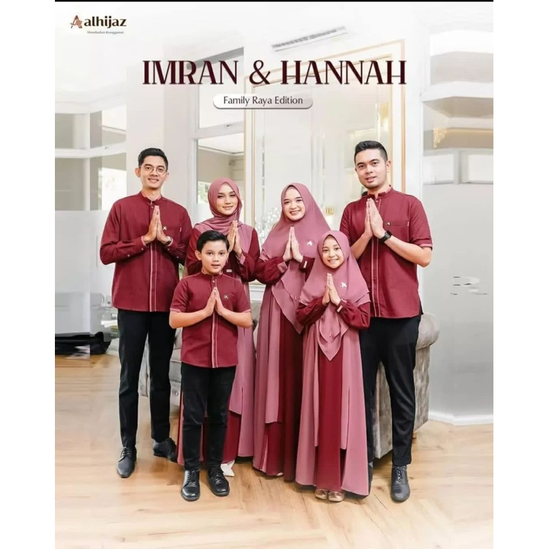 family set Imran dan Hannah series couple sarimbit keluarga Lebaran Idul fitri 2024