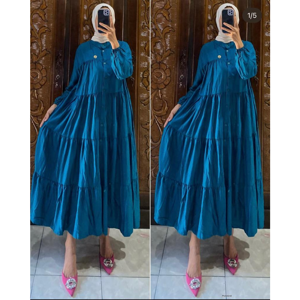 Dress Midi Zara Polos Premium Import