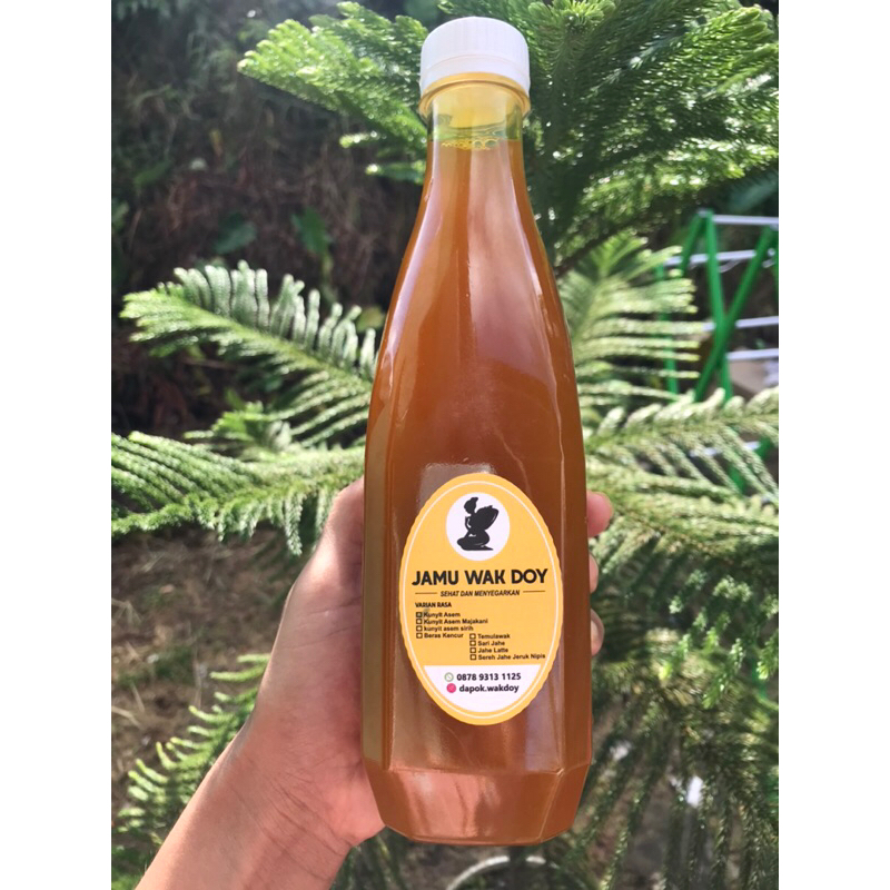 

Jamu 500ml (Beras kencur / Kunyit Asem / Sereh jahe jeruk nipis / Sari jahe wangi / Temulawak