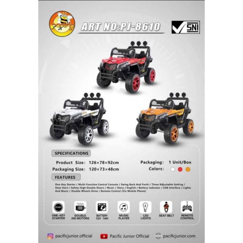 MOBIL AKI JEEP PACIFIC  PJ 8601  8602 8606 8607 8609 8610 TERLARIS TERMURAH ORIGINAL